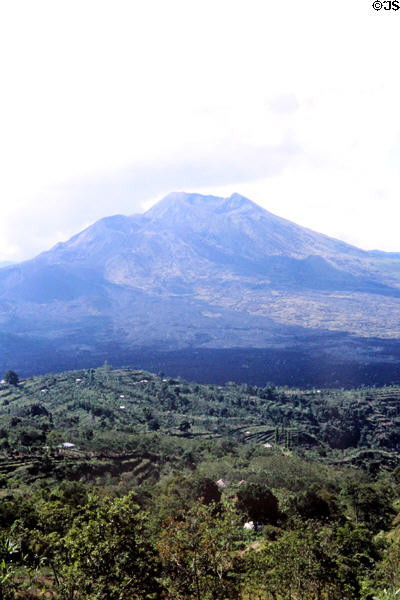 Mount Batur volcano which formed the island. Bali, Indonesia.