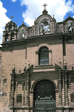 Church of The Holy Family attached to left side of Cathedral in Cusco. Peru.