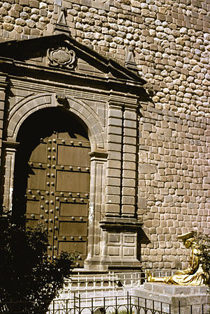 Doorway of Santa Catalina Convent, Cusco. Peru.