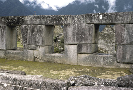 Temple of Three Windows at Machu Picchu. Peru.