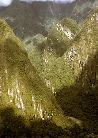 View of Urubamba Valley, Machu Picchu. Peru.