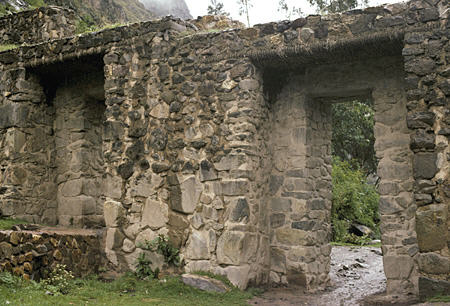 Incan gate to Ollantaytambo. Peru.