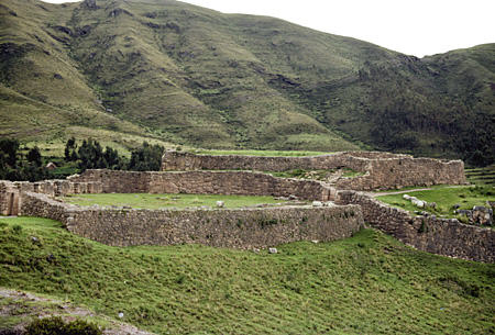 Puca Pucara in Cusco, like caravanserai on Incan Road. Peru.