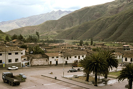 View of Oropesa & valley from church steeple. Peru.