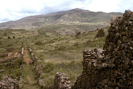 Ancient streets of Piquillacta. Peru.