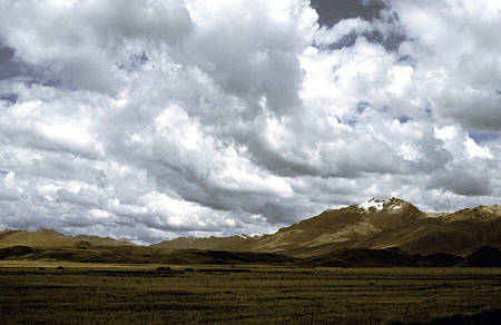 Landscape on Cusco - Juliaca Road near Santa Rosa Pass. Peru.
