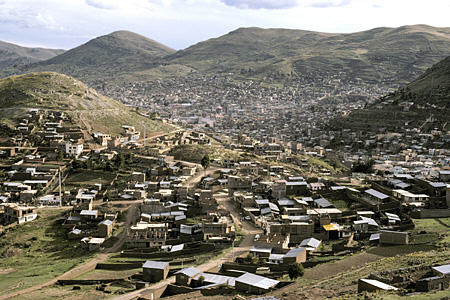 Overview of Puno. Peru.