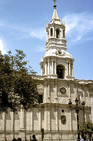 Arequipa Cathedral tower. Peru.