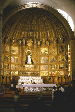 San Francisco Church altar in Arequipa. Peru.