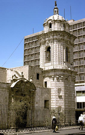 Santo Domingo Church & tower in Arequipa. Peru.