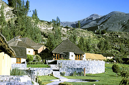 Colca Lodge at Colca Canyon. Peru.