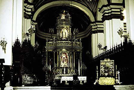 High Altar of Lima Cathedral. Peru.