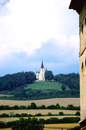 Basilica of Virgin Mary Pilgrimage Church above town of Levoca. Slovakia.