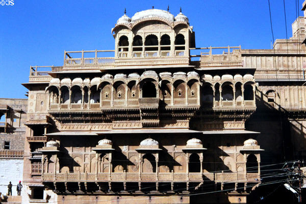 Rajmahal Palace inside fort in Jaiselmer. India.