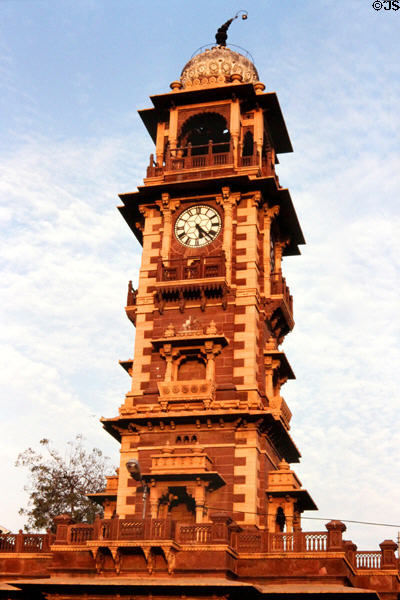 Clock tower in market of Jodhpur. India.