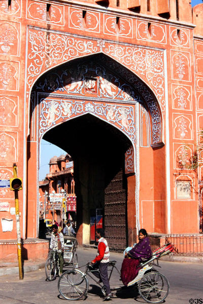 City gate leading into Jaipur. India.