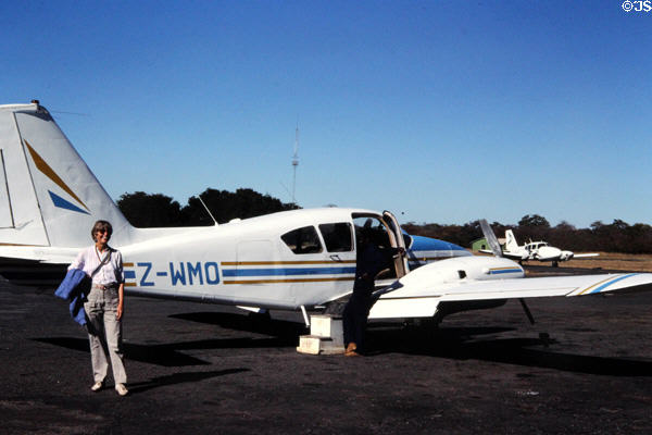 Sightseeing plane at Victoria Falls. Zimbabwe.