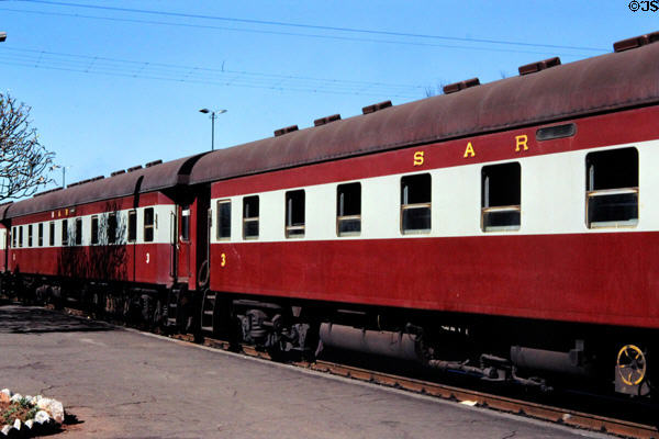 South African Railway 3rd class couches at Victoria Falls Railway station. Zimbabwe.