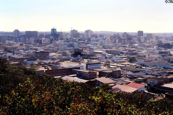 Overview of Zimbabwe capital city of Harare. Zimbabwe.