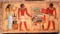 Ancient Egyptian relief of Cheti at Kunsthistorisches Museum. Vienna, Austria
