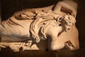 Roman relief of dancing Maenad follower of Bacchus at Kunsthistorisches Museum. Vienna, Austria.
