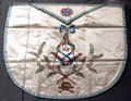 Silk Masonic Master's apron at Historical Museum of City of Vienna. Vienna, Austria.