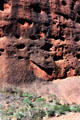 Caves mark face of The Olgas. Australia.