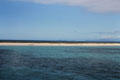 Flat sandy banks of Barrier Reef in Queensland. Australia