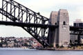 Architecture of far end of Sydney Harbour Bridge. Sydney, Australia.