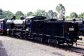 Steam locomotive museum display in Maldon. Maldon, Australia.