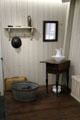 Simple wash basin, commode & wash tub at Van Gogh House in Cuesmes. Mons, Belgium.