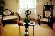 Interior of the Francia Plantation featuring a Victorian love-seat & chair. Barbados.