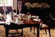Dining room of St. Nicholas Abbey with Barbadian mahogany furniture. Barbados.