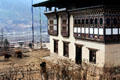 An elaborately decorated house in Paro. Bhutan.