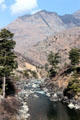 River running to Chhuzom after leaving Paro for Thimpu. Bhutan.