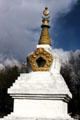 Stupa in front of Taschichho Dzong in Thimpu. Bhutan.