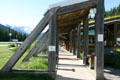 Snow shed feature at Glacier National Park Visitor Center. BC.