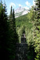 Ruins of loop rail bridge in Glacier National Park. BC.