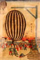 Hot air balloon ukiyo-e woodblock print by Utagawa Yoshitora at Art Gallery of Greater Victoria. Victoria, BC.