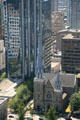 Holy Rosary Cathedral from Harbour Centre observation deck. Vancouver, BC.