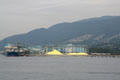 Bulk sulfur docks at North Vancouver. Vancouver, BC.