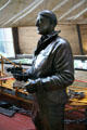 Statue of Henry Larsen, Commander of RCMP St. Roch at Vancouver Maritime Museum. Vancouver, BC.