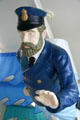 Figurehead of bearded captain from ship Steady at Vancouver Maritime Museum. Vancouver, BC