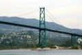 Suspension tower of Lions Gate Bridge. Vancouver, BC