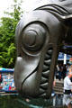 Detail of Killer whale statue by Bill Reid at Stanley Park Aquarium. Vancouver, BC