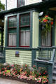 Front windows of Gustav & Matilde Roedde House Museum. Vancouver, BC