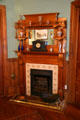 Front room fireplace in Roedde House Museum. Vancouver, BC.