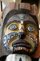 Face of Kwagiutl house post at Museum of Anthropology at UBC. Vancouver, BC