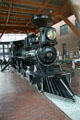 Engine 374 which pulled Canada's first transcontinental train into Vancouver in in Roundhouse Pavilion. Vancouver, BC