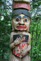Modern Tlingit totem poles by James Lewis & Wayne Carlick at Capilano Suspension Bridge. Vancouver, BC